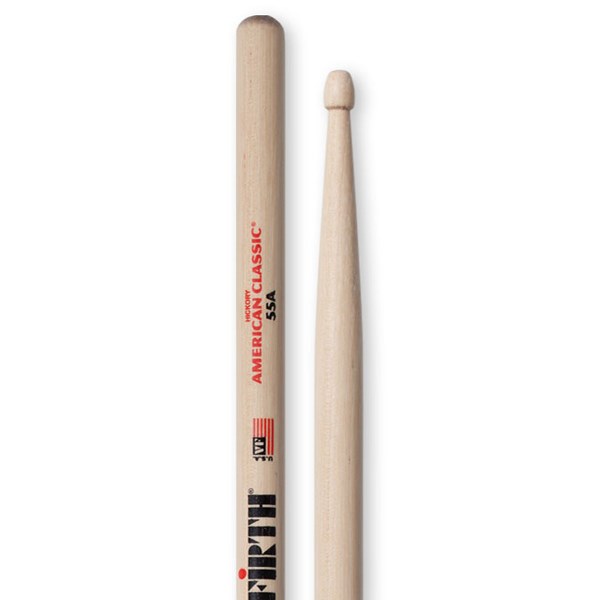 Vic Firth 55A American Classic Drumsticks - Wood Tip